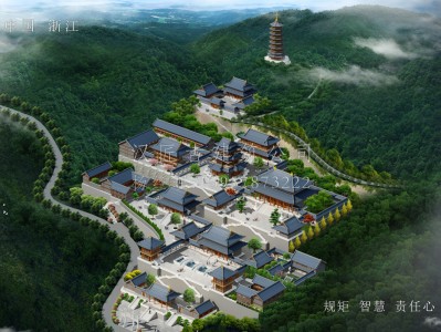 江阴龙王寺古建规划设计布局图